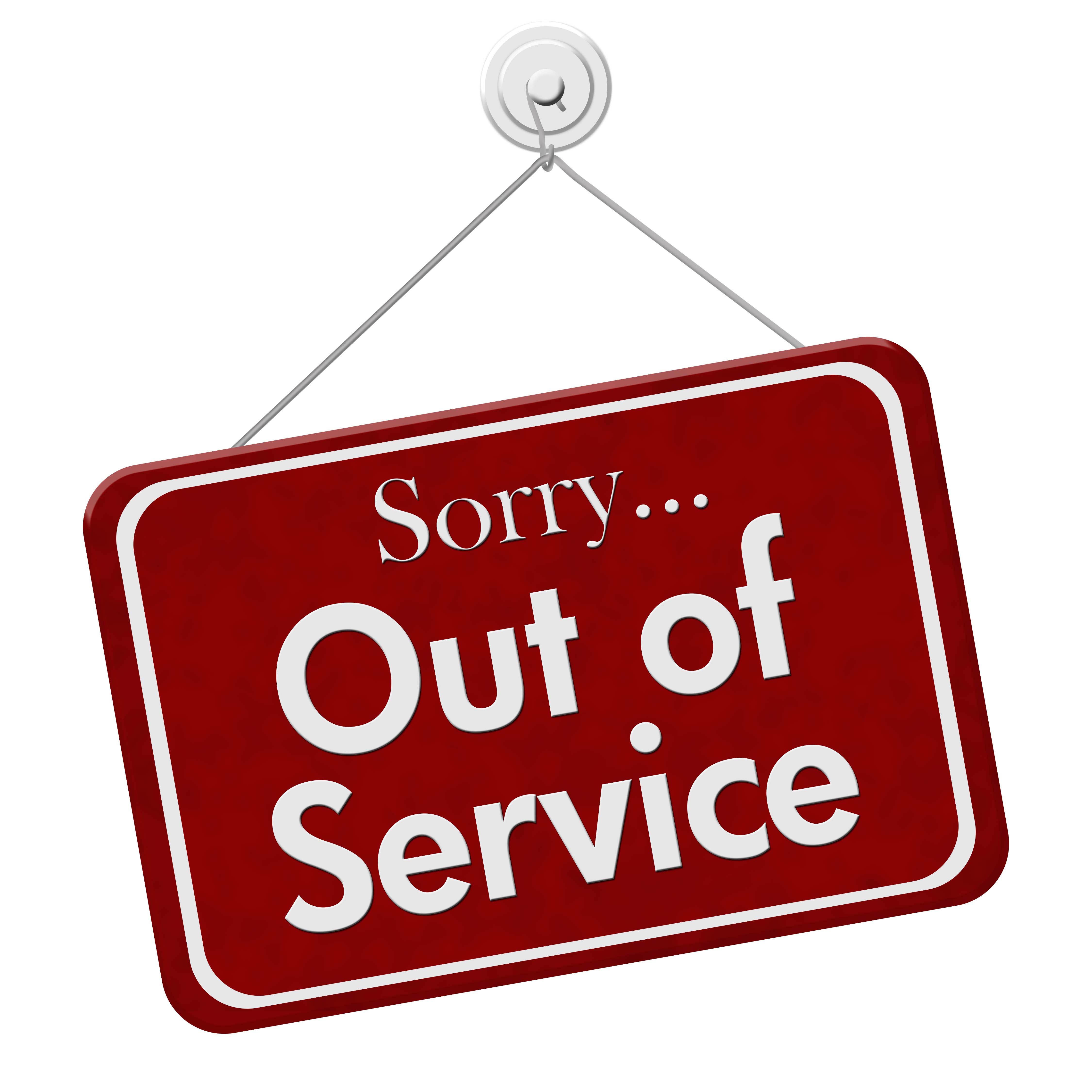 Out of Service Sign